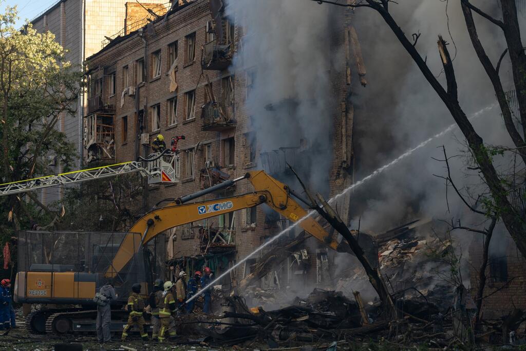 Dozens of residential buildings in Kyiv were hit in a massive Russian attack on May 23, 2026